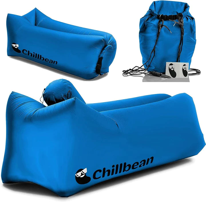 BLUE CHILLBEAN, Inflatable Lounger Air Sofa Hammock, Inflatable Loungers Air Sofa Couch